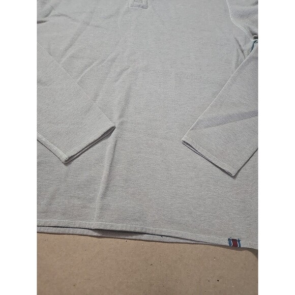 Quarter Zip Pullover Men's Casual Long Sleeve Top Gray Blue‎ Large - Picture 3 of 13